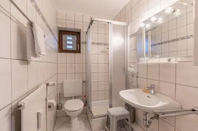 Ein Badezimmer in der Unterkunft 