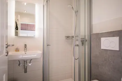 Ein Badezimmer in der Unterkunft 