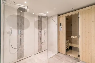 Ein Badezimmer in der Unterkunft 