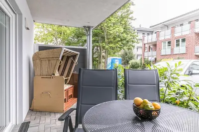 Ein Sitzbereich in der Unterkunft Strandtraum Strandtraum