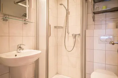 Ein Badezimmer in der Unterkunft 