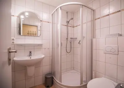 Ein Badezimmer in der Unterkunft 