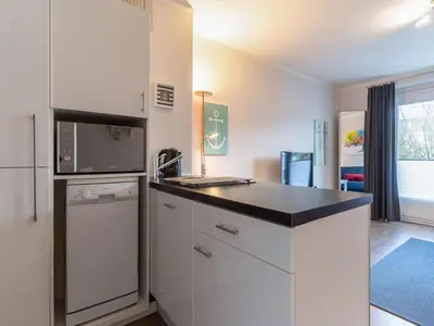 Küche/Küchenzeile in der Unterkunft Ferienwohnung Ankerplatz in Büsum