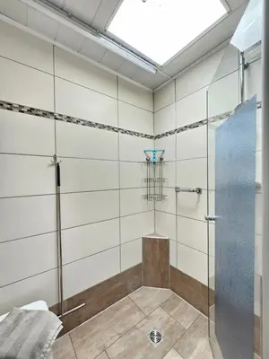 Ein Badezimmer in der Unterkunft Haus Hachtmann