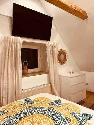 Ein Bett oder Betten in einem Zimmer der Unterkunft Deich Winde 9.2