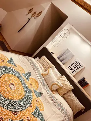 Ein Bett oder Betten in einem Zimmer der Unterkunft Deich Winde 9.2