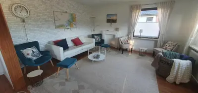 Ein Sitzbereich in der Unterkunft Hus am Diek