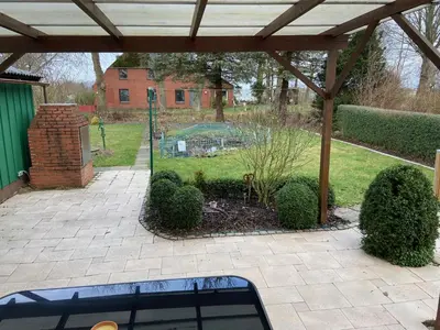 Ein Garten an der Unterkunft Hus am Diek