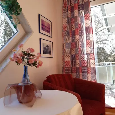 Ein Sitzbereich in der Unterkunft Dünenwind, Ferienwohnung 3