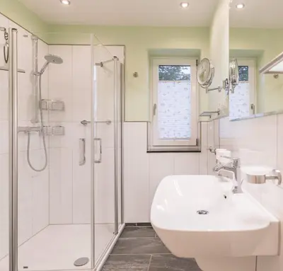 Ein Badezimmer in der Unterkunft 