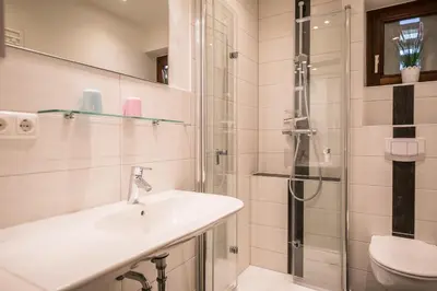 Ein Badezimmer in der Unterkunft 