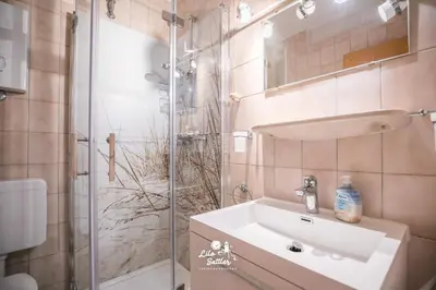 Ein Badezimmer in der Unterkunft 