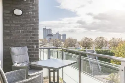 Ein Balkon oder eine Terrasse in der Unterkunft 