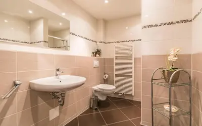 Ein Badezimmer in der Unterkunft Am Ankerplatz Am Ankerplatz Whg 1 4