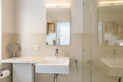Ein Badezimmer in der Unterkunft 