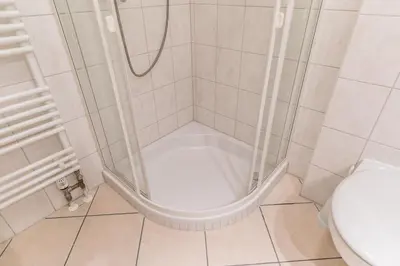 Ein Badezimmer in der Unterkunft 