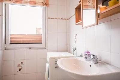 Ein Badezimmer in der Unterkunft Domizil am Hafen Domizil am Hafen, Whg Ricarda