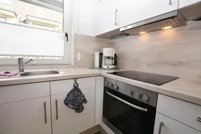 Küche/Küchenzeile in der Unterkunft Haus im Törn Haus im Törn, Whg 1