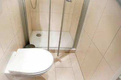 Ein Badezimmer in der Unterkunft Strandhochhaus SHE3
