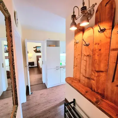 Küche/Küchenzeile in der Unterkunft Haus Kaiser Appartement 3 Deichlust