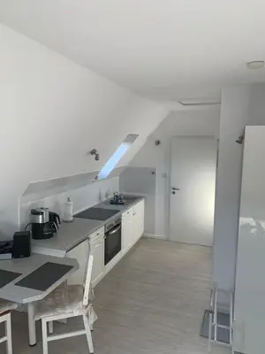 Küche/Küchenzeile in der Unterkunft Haus Kaiser Appartement 6 Deichglück