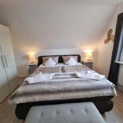 Ein Bett oder Betten in einem Zimmer der Unterkunft Haus Kaiser Appartement 5 Deichseele