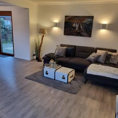 Ein Sitzbereich in der Unterkunft Haus Kaiser Appartement 16 Großer Deichtraum
