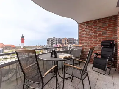 Ein Sitzbereich in der Unterkunft Ferienwohnung in Büsum in traumhafter Lage