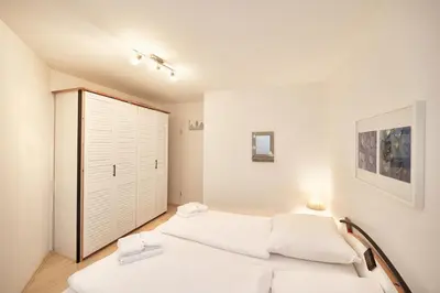 Ein Bett oder Betten in einem Zimmer der Unterkunft Stranddüne - Cuxi