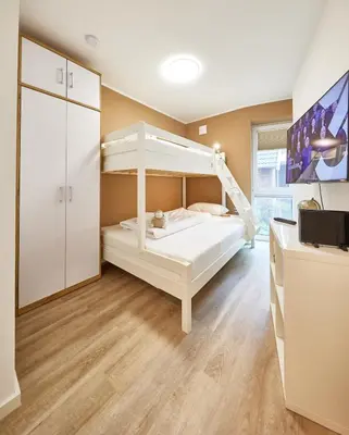 Ein Bett oder Betten in einem Zimmer der Unterkunft Nordseestern