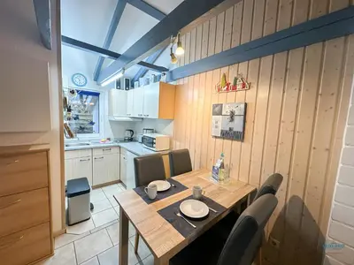 Küche/Küchenzeile in der Unterkunft Ferienhaus Am Ringwall 112a Duhnen