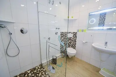 Ein Badezimmer in der Unterkunft Am Sahlenburger Strand AS33
