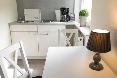 Küche/Küchenzeile in der Unterkunft Apartmenthaus Frauenpreiss FeWo 61