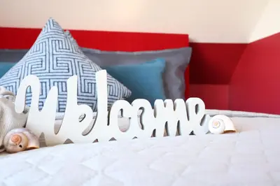 Ein Bett oder Betten in einem Zimmer der Unterkunft Ferienwohnung Neuwerk