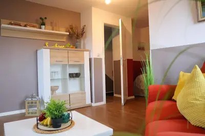 Ein Sitzbereich in der Unterkunft Ferienwohnung Helgoland
