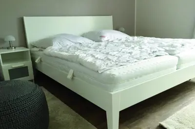 Ein Bett oder Betten in einem Zimmer der Unterkunft Nordseedüne, Ferienwohnung 5