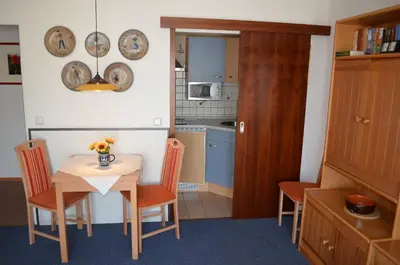 Küche/Küchenzeile in der Unterkunft Hus Willem Wohnung I 19