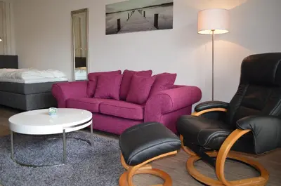 Ein Sitzbereich in der Unterkunft Hus Willem Wohnung II 10