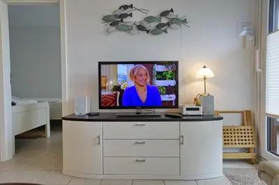 TV/Unterhaltungsangebot in der Unterkunft Viktoriastraße 5 Lünser 18 mit Strandkorb am Hauptstrand