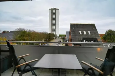 Ein Balkon oder eine Terrasse in der Unterkunft Büsumer Möv