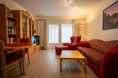 Ein Sitzbereich in der Unterkunft Hus Willem Wohnung II 15