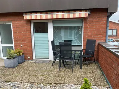 Ein Balkon oder eine Terrasse in der Unterkunft Hohenzollernpassage Wohnung Seemöwe