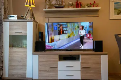 TV/Unterhaltungsangebot in der Unterkunft Hohenzollernpassage Wohnung Seemöwe