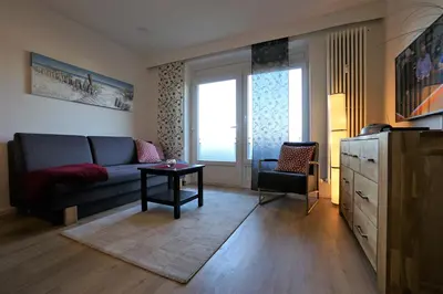 TV/Unterhaltungsangebot in der Unterkunft Hus Willem Wohnung I 16, Strandläufer