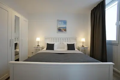 Ein Bett oder Betten in einem Zimmer der Unterkunft Deich