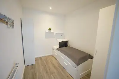Ein Bett oder Betten in einem Zimmer der Unterkunft Deich