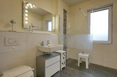 Ein Badezimmer in der Unterkunft Meeresrauschen