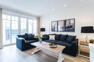 TV/Unterhaltungsangebot in der Unterkunft Strandvilla Apartment Meeresglück