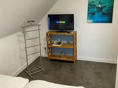 TV/Unterhaltungsangebot in der Unterkunft Haus zwischen den Deichen Wohnung 2