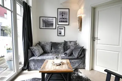 Ein Sitzbereich in der Unterkunft Dat Strandhus Apartment 1